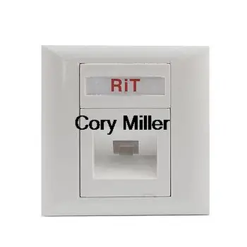 

White 1 Socket SC Fiber Optic Jumper Cable Mount Plastic Wall Plate Panel