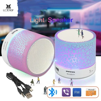 

Portable Mini Bluetooth Speakers Wireless Hands Free Led Speaker Tf Usb Fm Sound Music For Iphone X Samsung Mobile Phone
