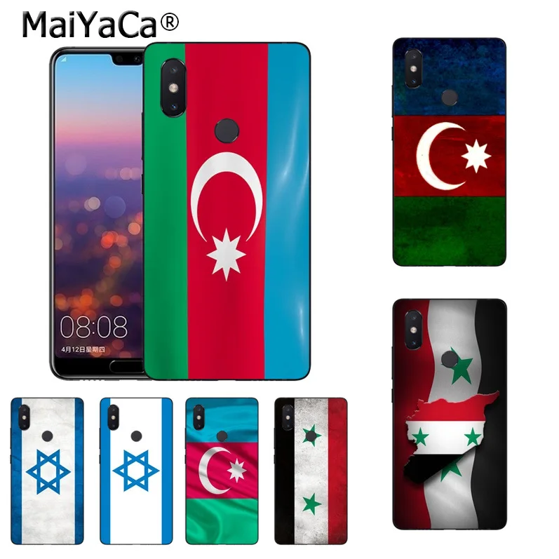 

MaiYaCa azerbaijan syria israel flag Diy Cell Phone Protective Case for xiaomi mi 8 se 6 note3 redmi 5 5plus note 5 case coque