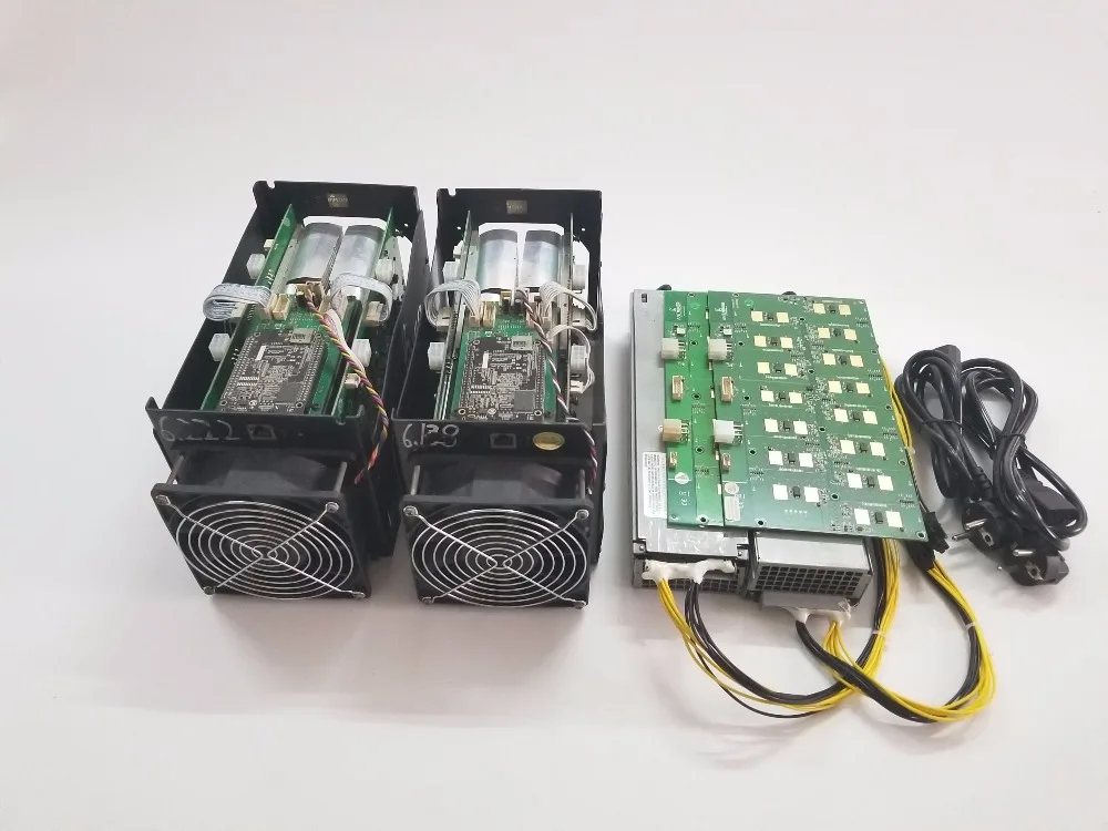 YUNHUI 2 шт. BTC Майнер используется Antminer S5 1150G 28NM BM1384 Bitcoin BCH шахтерная микросхема с Питание дешевле, чем Antminer S9 T9 +