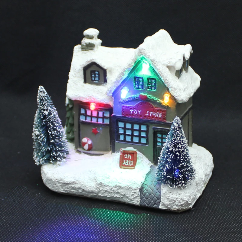 

Holiday Time 5" Holly For Sale Christmas Village Houses With RGB LED Light, battery operate.
