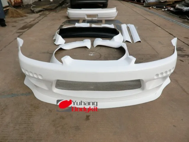 Высокое качество подходит для 99-02 S15 Silvia Rocket Bunny стиль СТЕКЛОВОЛОКНО FRP наборы кузова бампер крыло юбки спойлер диффузор