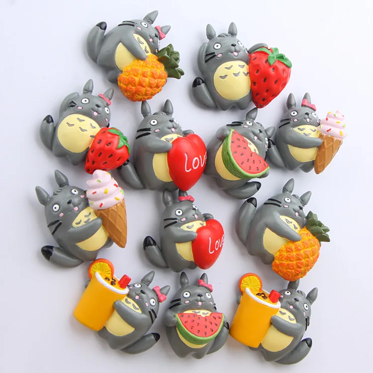 

Colorful Fruit Totoro 3D Action Figure Magnet Cartoon Pattern Fridge Magnet Stickers Children Educational Toy Birthday Gift