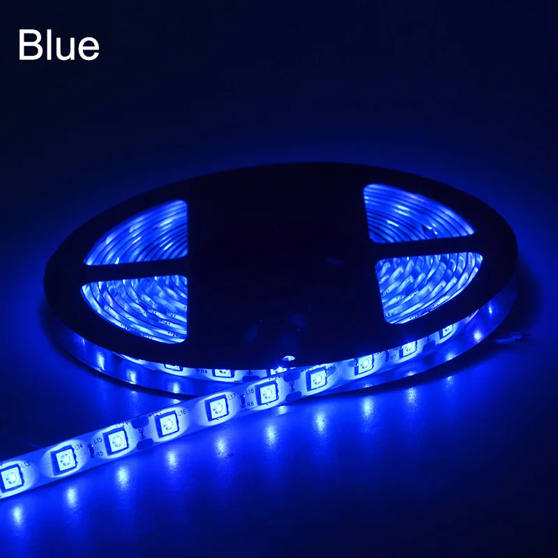 5050 RGB led ленточный светильник 5 метров 300 светодиодный s DC 12 В светодиодный диодный ленточный светильник водонепроницаемый IP65 Красный Зеленый Синий Теплый/Холодный белый - Испускаемый цвет: Blue