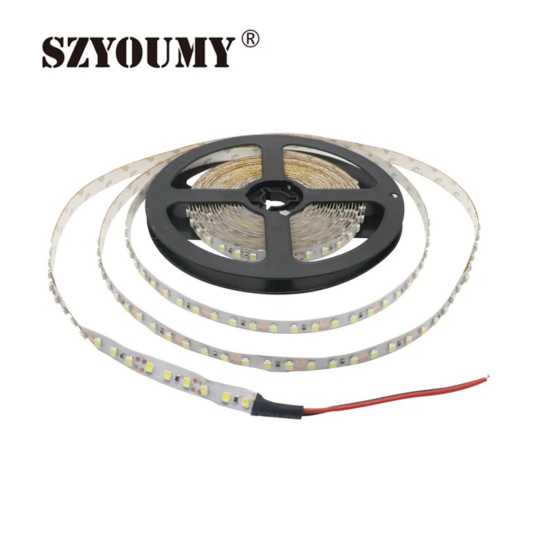 SZYOUMY DC12V 5 м/рулон 120 светодиодный/М 600 светодиодный s 2835 SMD IP20 Non-Водонепроницаемый гибкий Светодиодные ленты света холодный белый 200 м