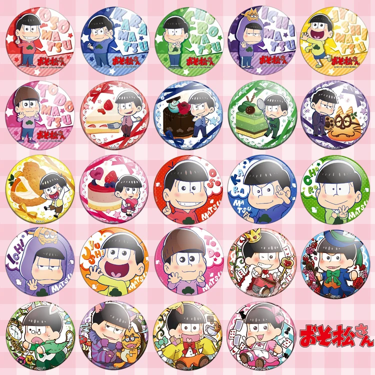

1pcs 58MM Anime Badge Osomatsu San Mr osomatsu san Ichimatsu Karamatsu Choromatsu BADGE Pins Pin Cosplay Costume BROOCH