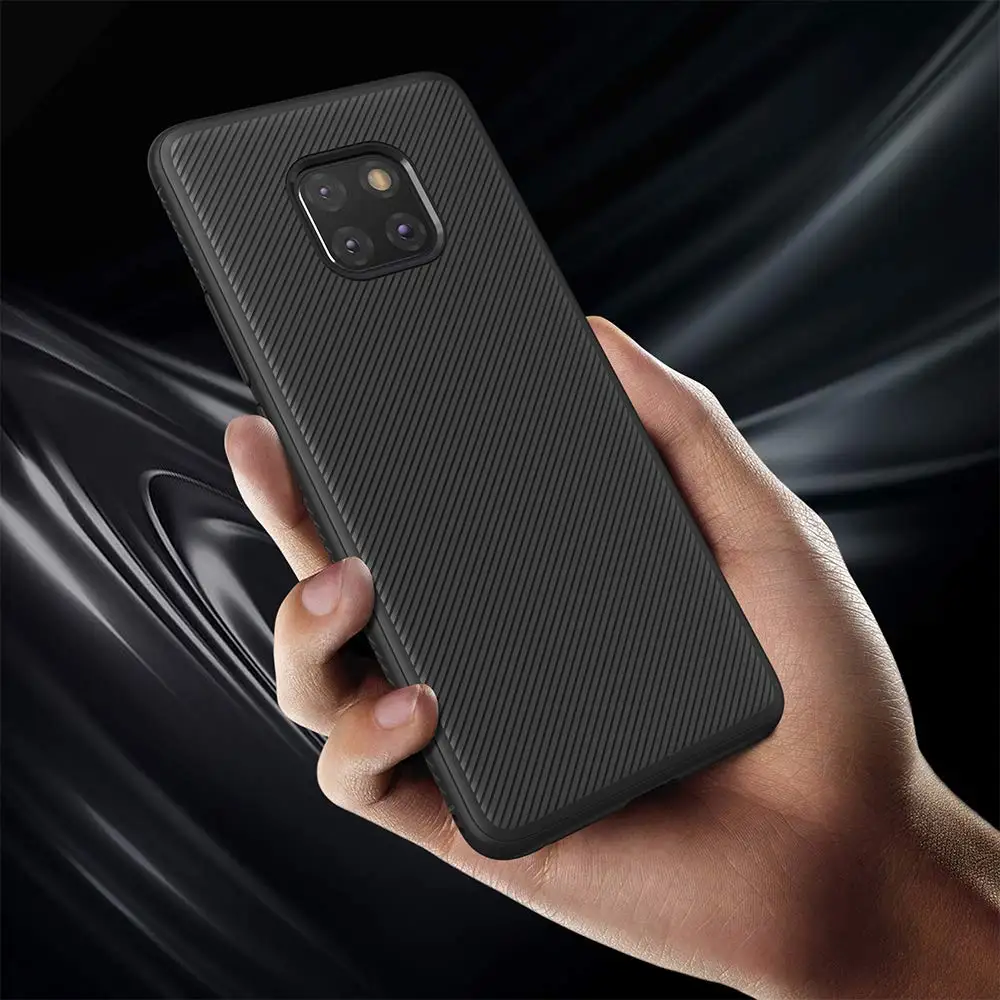 Ultra Thin Slim Carbon Fiber Soft TPU Case Cover on sfor Huawei Mate 20 Lite Mate 20 Pro Flexible Silicon Phone Carbon Skin Capa (6)