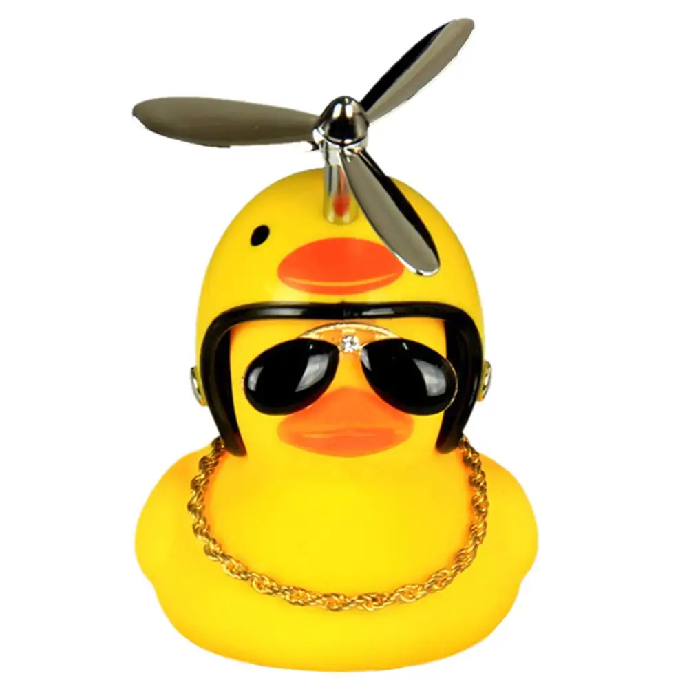 Flash Deal Bicycle Light Bicycle Duck Bell Motorcycle Little Yellow Duck Wearing Helmet Children With Hard Hat Horn Light 0