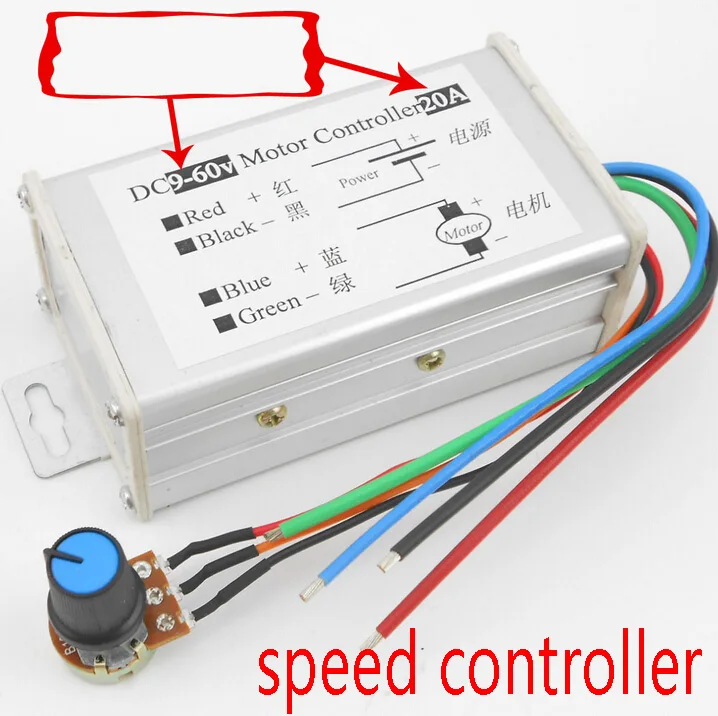 PWM DC мотор с непрерывной переменной передачей ШИМ регулятор скорости 9V12V24V48V60V