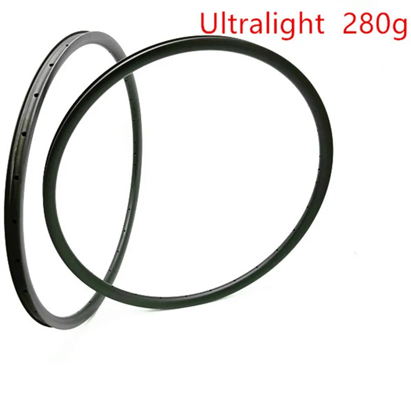 Online 29er Ultralight cerchi in carbonio mtb disco cerchi 280g XC 27x25 millimetri tubeless cerchio di bicicletta ruota di Mountain bike disco mtb della bici cerchio