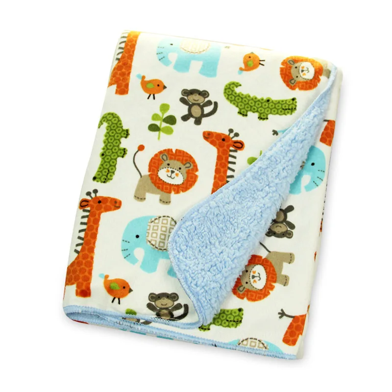 Теплое детское одеяло с героями мультфильмов, уплотненное мягкое Флисовое одеяло из кораллового флиса для младенцев, пеленальный конверт для коляски, одеяло для новорожденных, постельные принадлежности - Цвет: G