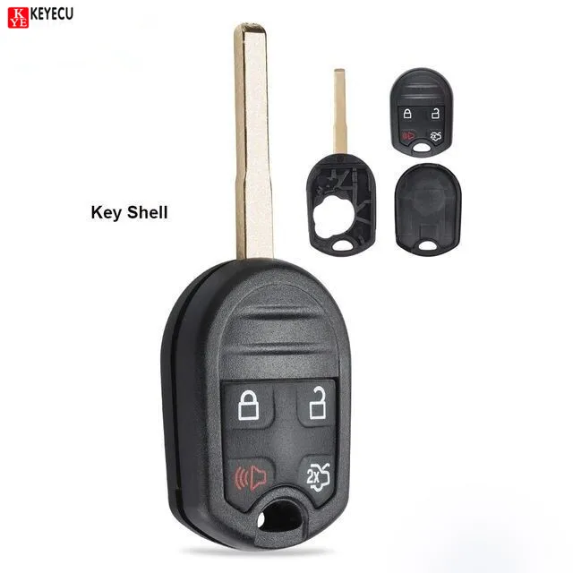 

Keyecu New Replacement Keyless Entry Remote Case with Uncut Key for Ford Fiesta Focus Escape Transit 2015 2016 2017 2018