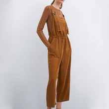 Europe and the United States spring new wide leg pants loose casual jumpsuit solid color sling waist pants ST-2969001 Europe and the United States spring new wide leg pants loose casual jumpsuit solid color sling waist pants ST-2969001