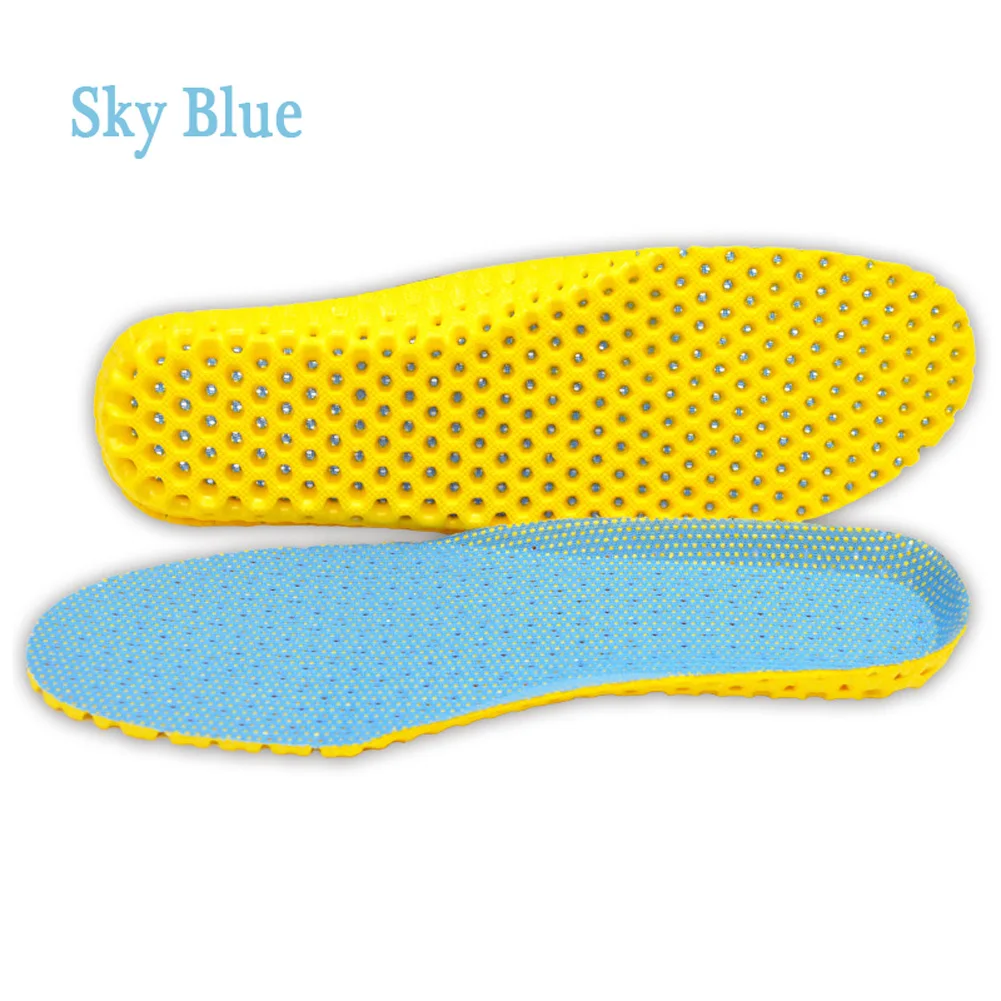 1 Pair Shoes Insoles Orthopedic Memory Foam Sport Arch Support Insert Breathable Soles Pad Women Men Shoes Insert Black Yellow
