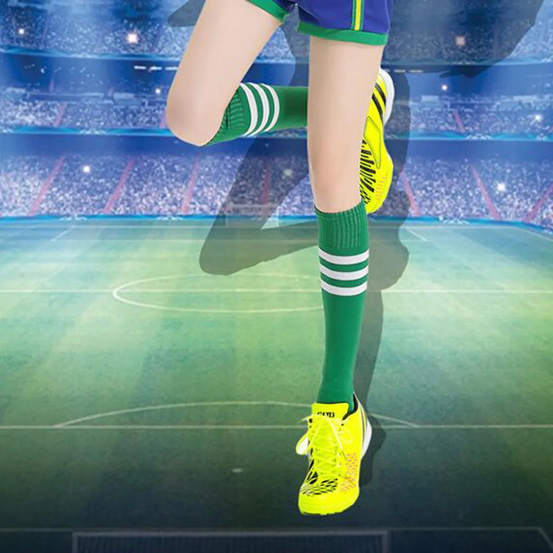 1 пара, новинка, для взрослых, полосатые, плотные, футбольные ...