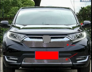 

Metal Front Bumper Grill Grille Vent Retrofit For Honda CRV CR-V 2017-2018 2PCS