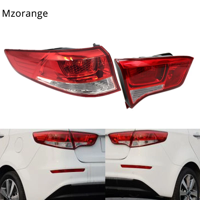 

MZORANGE Outer Inner Tail Light for Kia K2 2015-2016 Rear Brake Light Tail Lamp Taillight taillamp Stop Lamp Tail Light Assembly
