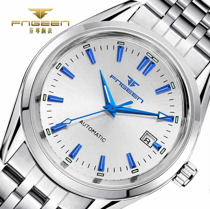 Cena 2020 mężczyzna Wrist Watch Top marka zegarki luksusowe mężczyzna świecący kalendarz wodoodporna stal nierdzewna automatyczny zegarek mechaniczny