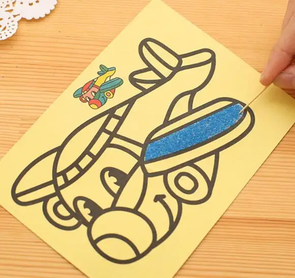 5 шт./лот Для детей Игрушки для рисования ПЕСОК КАРТИНЫ Малыш DIY ремесла Образование игрушка
