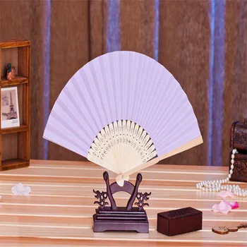 

New Arrival light purple Paper Hand Fan Wedding Decoration Event Party Supplies Summer Paper Fan 11pcs
