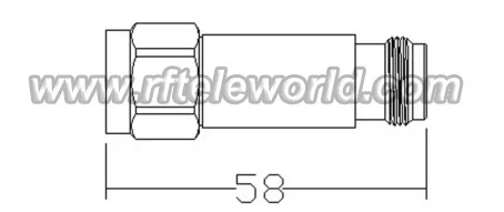 5W N RF аттенюатор 1 дБ, 3 дБ. 6 дБ. 10 дБ. 15 дБ. 20 дБ. 30 дБ DC-3GHz 50 Ом