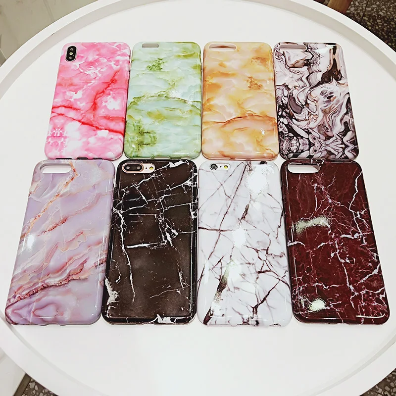 

Marble Phone Cases for Samsung A6 A6 Plus 2018 Glossy Soft Silicon Cover Fundas for Samsung A8 A8 Plus 2018 Capa Hoesjes
