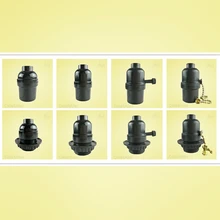 Черные бакелитовые световые розетки E26 UL с кольцом черный фенольный патрон для подвесного светильника