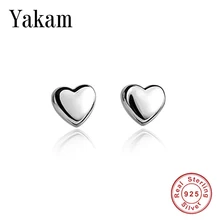 Маленькие серьги-гвоздики для женщин, серьги в форме сердца из стерлингового серебра 925 пробы, модные ювелирные изделия, aretes de mujer Love you, пара на миллион лет