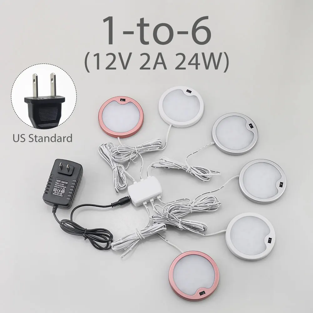 US 1 to 6 lamps SMD2835 светодиодный светильник с инфракрасным датчиком, лампа для кухни, шкаф, шкаф, датчик движения, 12 В, DC, подсветка для шкафа, 3 Вт, ночное освещение для шкафа - Цвет: US 1 to 6 lamps