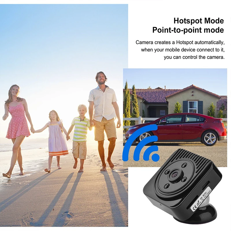 HD1080P 360 градусов вращения WiFi IP мини камера Espia Видео рекордер Цифровая видеокамера