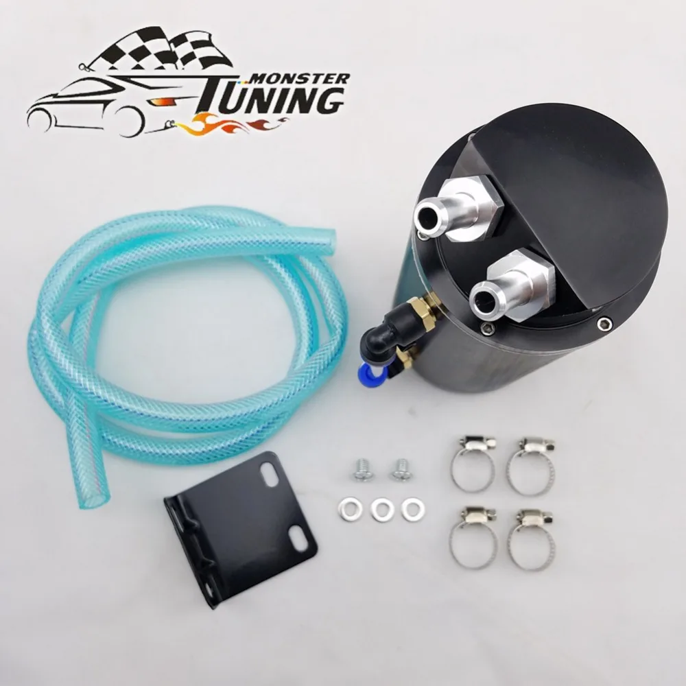 

Tuning Monster Universal Aluminum Turbo Engine Round Oil Catch Tank Can Reservoir Performance Silver,Black,Red,Blue With Logo