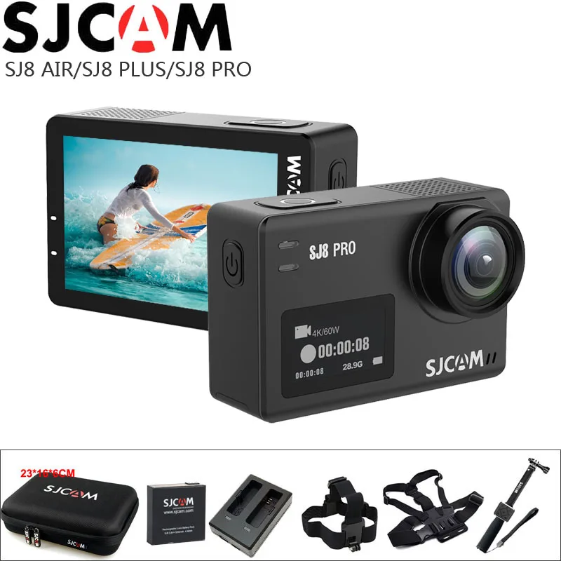 SJCAM экшн камера SJ8 PRO Спорт DV плюс 4 К Wi Fi удаленные 2 3 Сенсорный экран 30 м