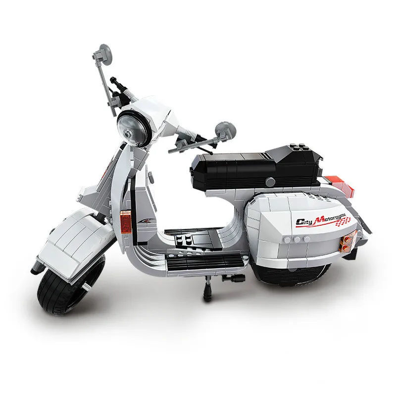 

03002 732Pcs Genuine Technical Classic Series The Vespa P200 Moto Building Blocks Bricks Boy Model Gift