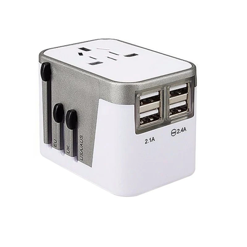 

Universal International Travel Power Adapter Smart High Speed Sockets 4xUSB Wall Charger European Adapter AC Outlet Plugs