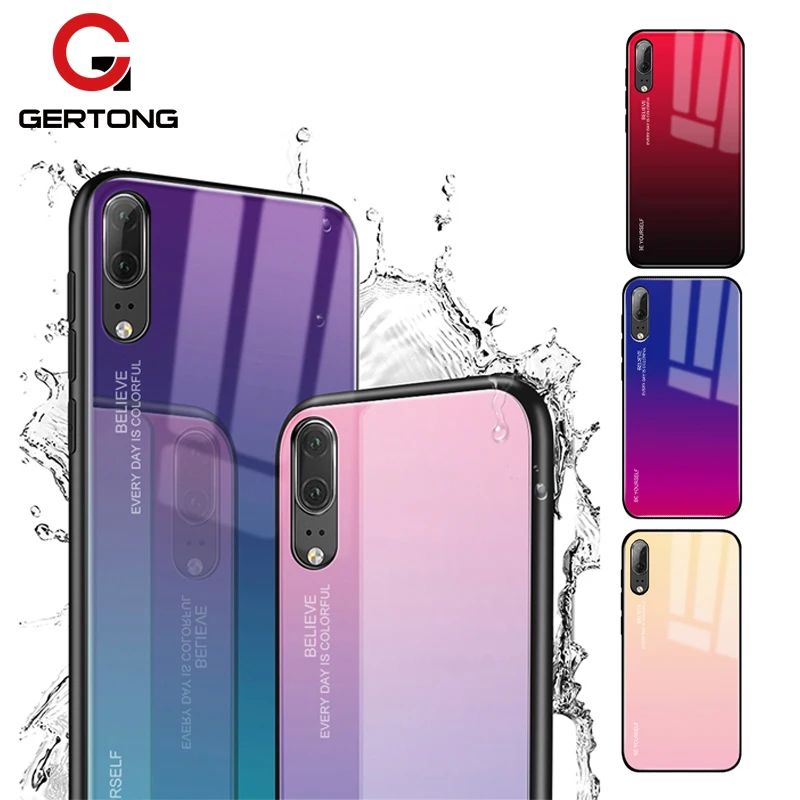 

Gradient Painted Tempered Glass Case For Huawei Mate 20 Mate 10 Lite P20 Lite Pro Nova 3i 2i P Smart Plus Protective Case Cover