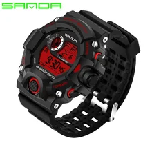 Men Watches Sport Luxury SANDA Brand Men s Military Sports Watches Digital LED Electronic Man Wristwatches