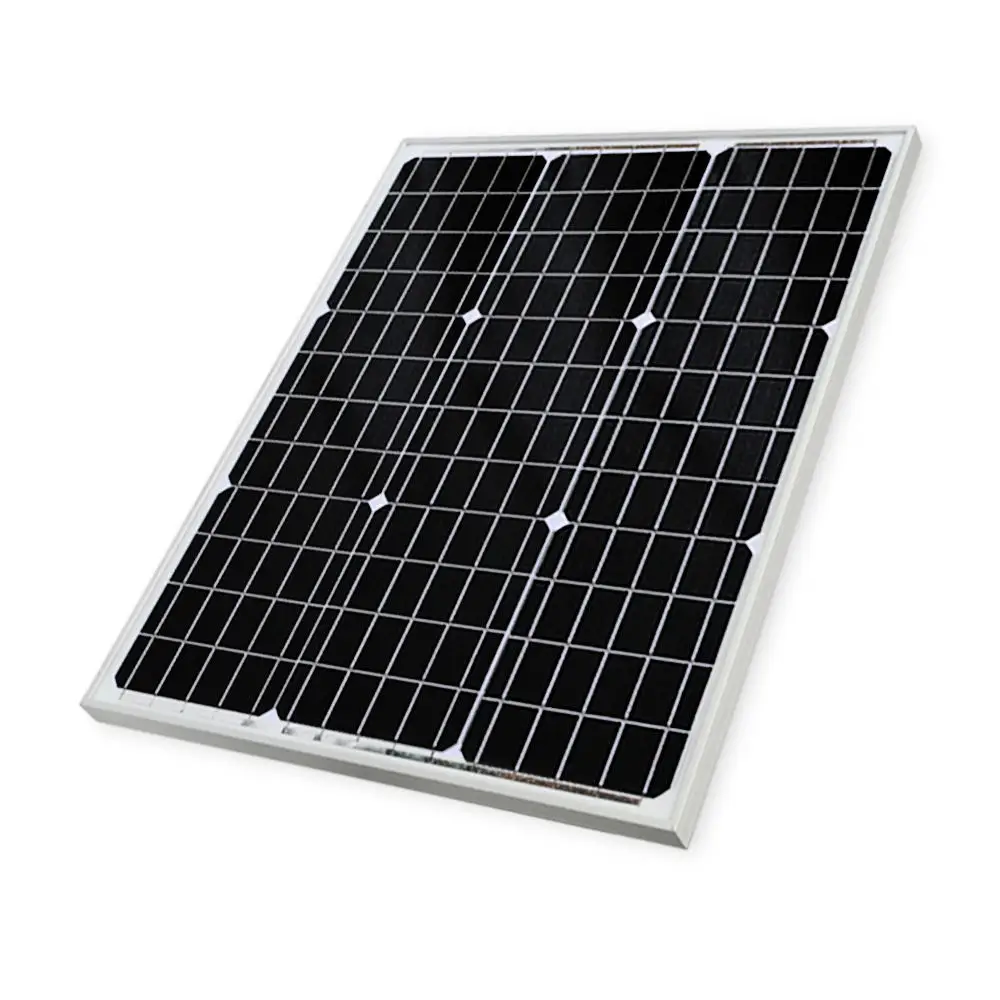

50W Solar Panel Monocrystalline Solar Cell A Grade Glass Temper Panel Solar For Off Grid 12 Volt Home System Kit