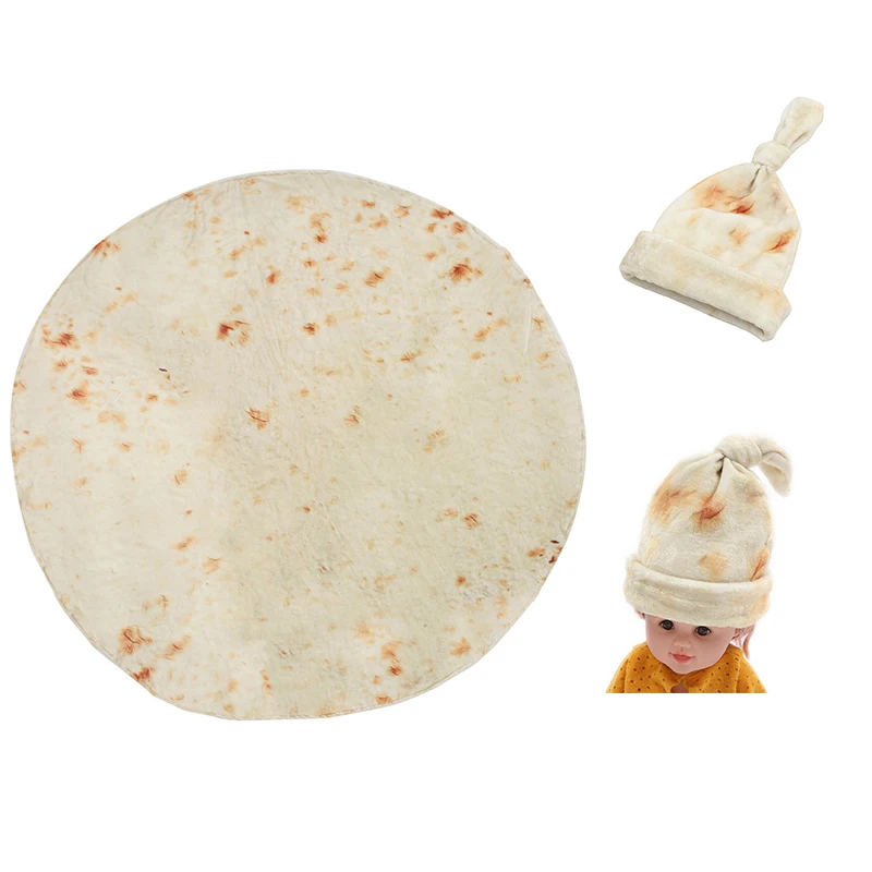 

Burrito Blanket Baby Flour Tortilla Swaddle Blanket Sleeping Swaddle Wrap Hat Fashion blanket swaddle Burrito Flour Tortilla