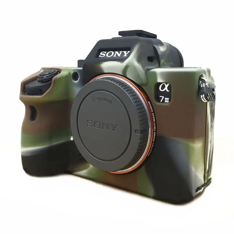 Силиконовая кожа брони чехол для камеры Защитная крышка для sony Alpha A7 II A7R II A7S II A7 III A7R III IV A7M2 A7M3 A7RM3 A7RM4 - Цвет: A7 III Camouflage