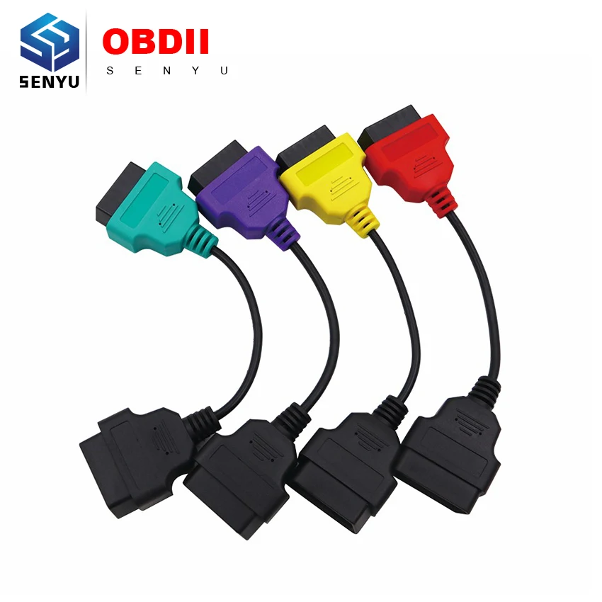 

For Fiat MultiECUScan / FiatECUScan Adapter Cable Bundle OBD OBD2 ECU Cables Leads ABS Airbag Diagnostic Scanner 4PCS Full sets