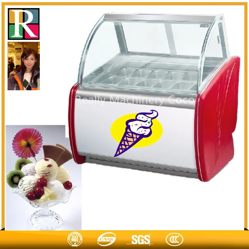 free ice cream popsicle cake display case refrigerator showcase with