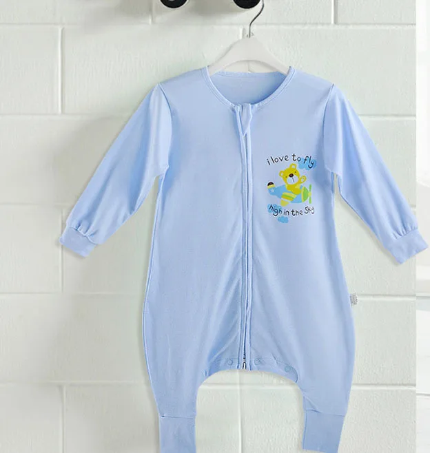 

6-48M 2 color chioce 2 sizes cotton Baby Stretching Legs Polar Fleece Zipper Sleeping Bag/single