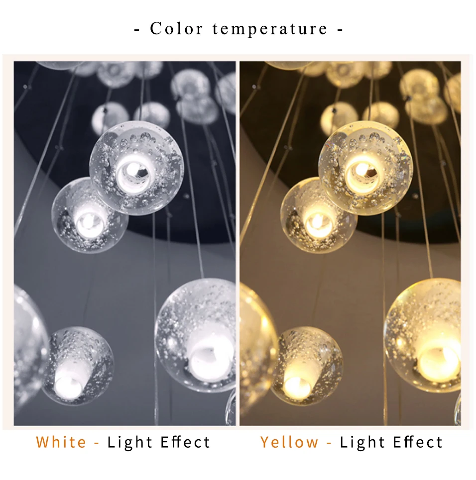 Современный хрустальный стеклянный шар светодиодный подвесной светильник светильники несколько лестничные светильники бар подвесной светильник для отеля Вилла Дуплекс квартиры