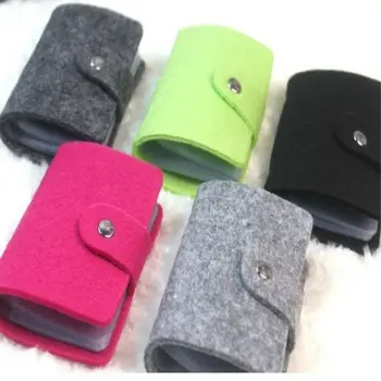 

Mini 24-card Felt Multi-card Type ID Credit Card Case Package Bag Holder 2019 Men's Women's Smart Wallet Card ID Holders