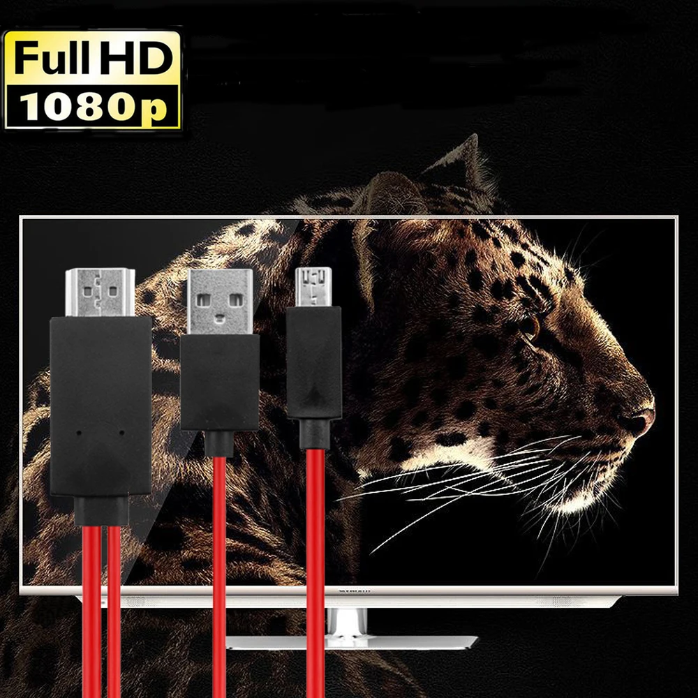 Универсальный MHL Micro USB к HDMI 1080P HD tv samsung телефонный кабель адаптер для мобильного телефона ТВ проектор ПК