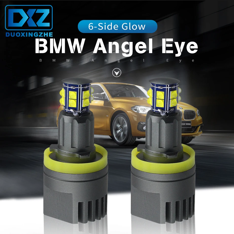 

DXZ 2PCS 120W H8 Angel Eyes LED Marker XTE 1600LM White 6000K for BMW E90 E92 X5 E71 X6 E82 M3 E60 E70