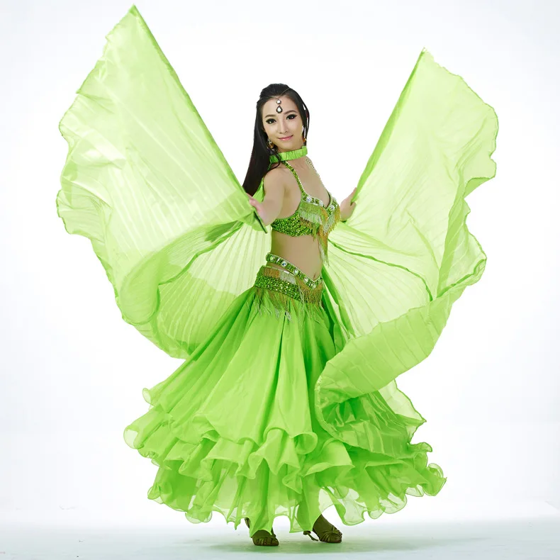 Для женщин высокое качество танец живота Isis Крылья восточные крылья взрослый танец живота костюм танец прозрачные крылья без палочек сценический реквизит