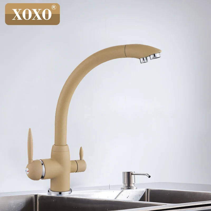  XOXO Water filter faucet brass kitchen mixer tap deck installed rotating 360 degrees water purifica - 32851462061