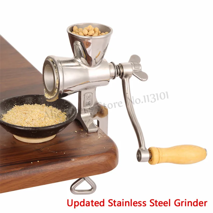 Fresh Coffee Bean Grinder Miller Stainless Steel Flour Mill Pulverizer Wheat Corn Flour Kitchen Ware Tool Upgraded Version Fresh Coffee Bean Grinder Miller Stainless Steel Flour Mill Pulverizer Wheat Corn Flour Kitchen Ware Tool Upgraded Version