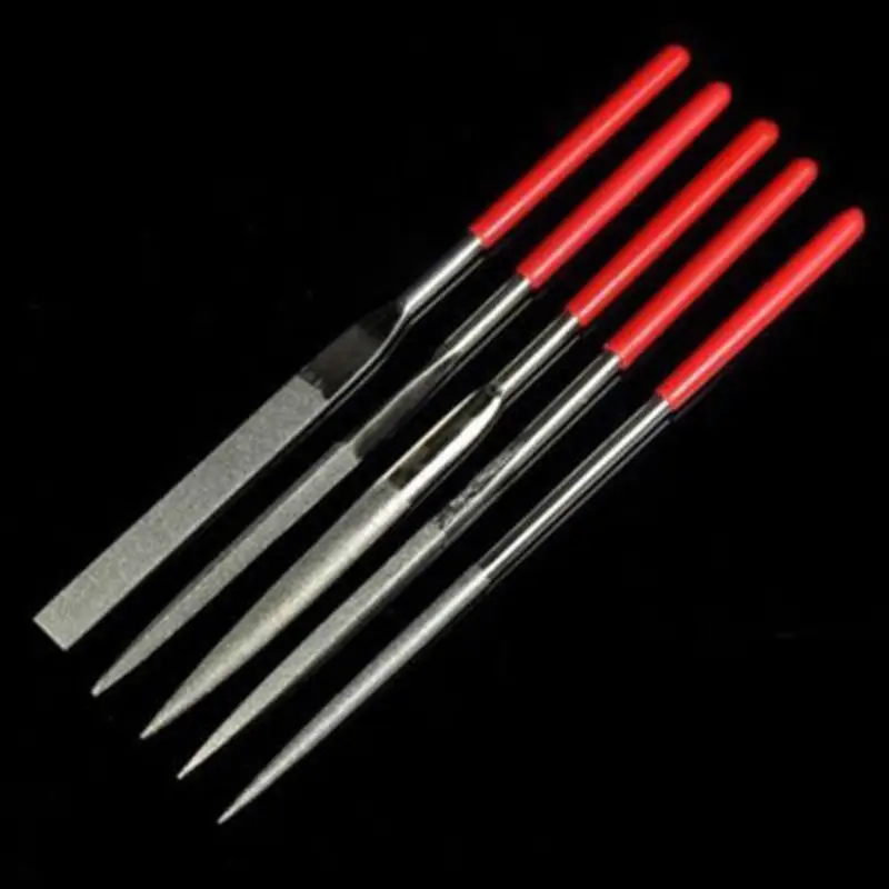 5Pcs set 140mm Needle Files cloth Jeweler Diamond yarn Carving Craft Tool Metal Glass Stone Free